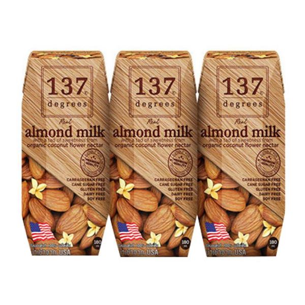 Sữa Hạt Hạnh Nhân 137 Degrees (3 x 180ml), Mỹ