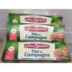 Pate Campagne Hãng William Saurin (3 hộp x 78gr) (Pháp).