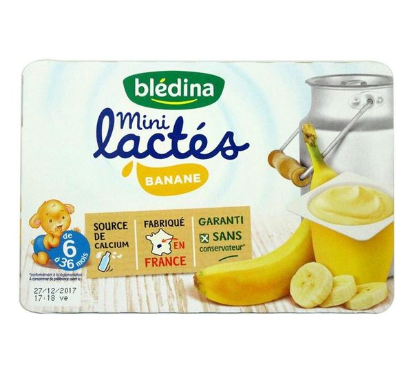 Sữa Chua BLEDINA vị Chuối 6x55gr, Pháp