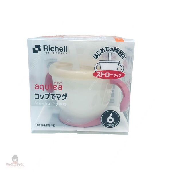 Cốc Tập Uống Richell màu hồng 150ml, Nhật