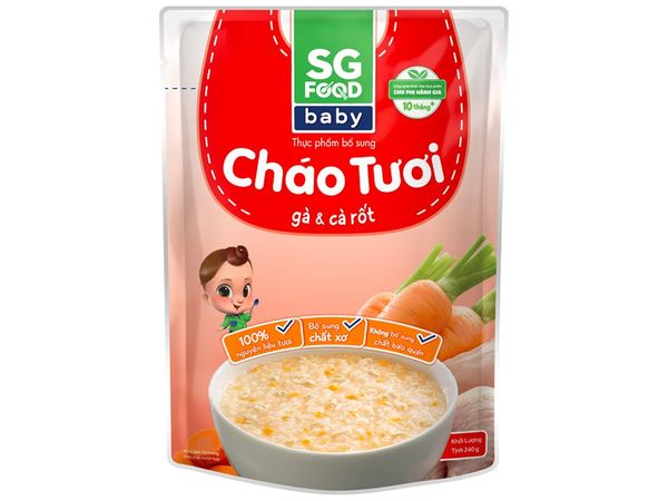 Cháo Tươi Baby SG Food Gà Cà Rốt 240g (10 tháng).