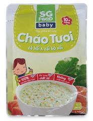 Cháo Tươi Baby SG Food Cá Hồi, Cải Bó Xôi 240g (10 tháng)