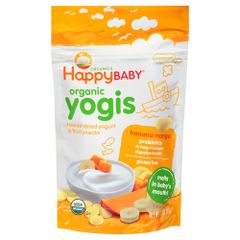 Sữa Chua Khô HappyBaby Organic vị Chuối, Xoài 28g, Mỹ