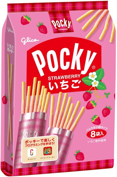 Bánh Que Dâu Pocky 8 Gói, Nhật