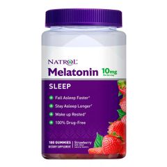 Kẹo Dẻo Giúp Ngủ Ngon Natrol Gummies Melatonin 10mg 180 Viên, Mỹ