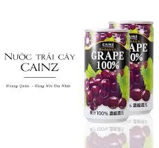 Nước Ép 100% Cainz Vị Nho 190g (Nhật)