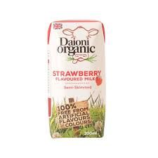 Sữa Tươi Organic Daioni Vị Dâu 200ml, Anh