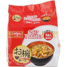 Mì NISSIN Cup Noodle vị Heo Tôm Trứng 3 gói, Nhật ‎