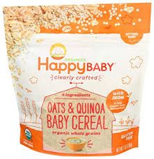 Bột Ăn Dặm Hữu Cơ Happy Baby Vị Yến Mạch, Hạt Quinoa 198g, Mỹ