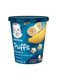 Bánh Ăn Dặm Gerber Puffs vị Chuối 20gr, Dạng Ly, Mỹ