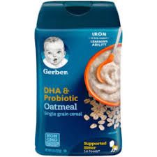 Bột Ăn Dặm Gerber DHA & Probiotic Vị Oatmeal  227g, Mỹ