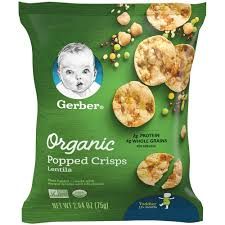 Bánh Gerber Hữu Cơ Popped Crisps Lentis 75g, Mỹ