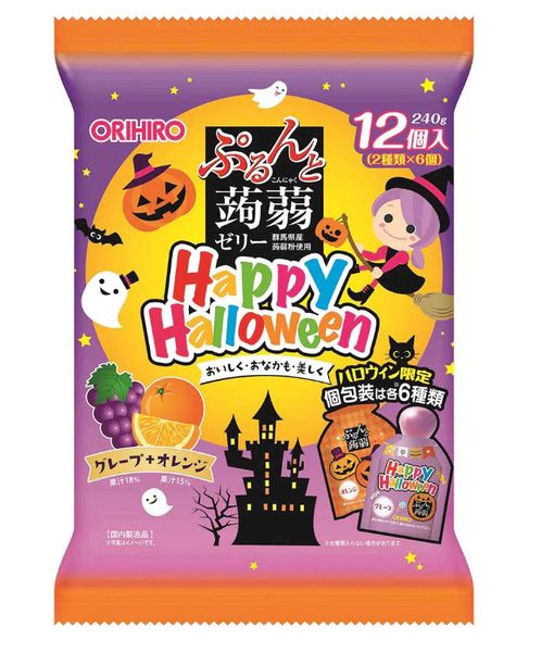 Thạch Trái Cây Nho&Cam Orihiro Phiên Bản Happy Halloween ( 12 gói), Nhật