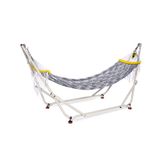 Ngọc Hoàng - Nguyên bộ khung võng thuyền rồng (White) kèm lưới võng (Tye-Dye)