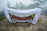 Ngọc Hoàng - Nguyên bộ khung võng xếp đa năng (Brown) kèm lưới võng (Brown) và mùng chống muỗi