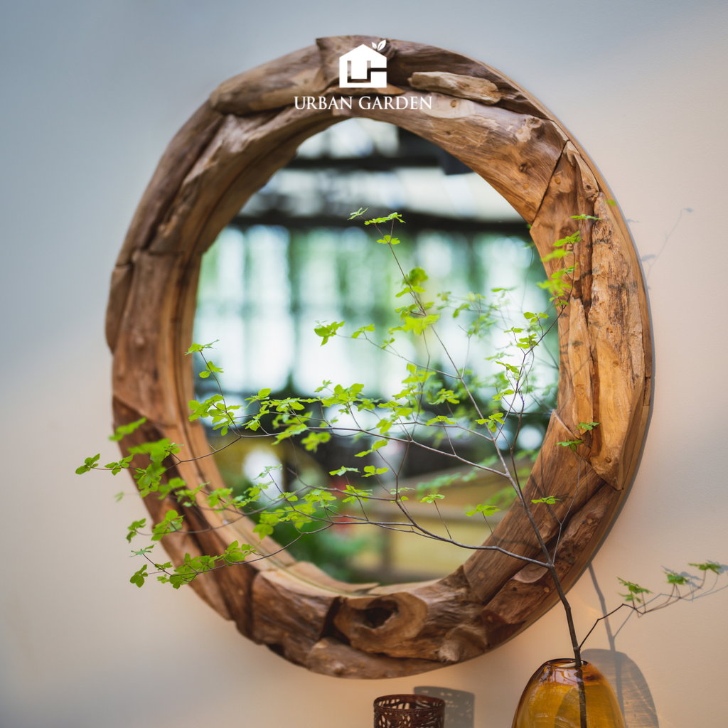 Gương Tròn Gỗ Reclaimed Teak Jungle