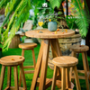  Bàn Bar Tròn Gỗ Reclaimed Teak Amazon 