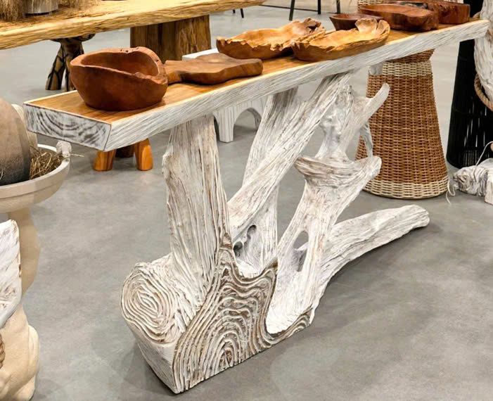 Bàn Console Gỗ Lũa Reborn Wood 17JX4 D234