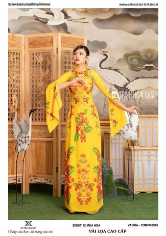 VẢI ÁO DÀI 12 MÙA HOA - 12MH005000