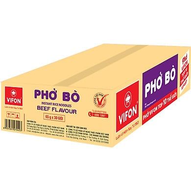 Thùng 30 Gói Phở Bò Vifon (65g / Gói)