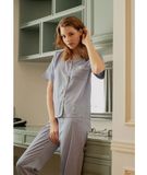  Pijama Lụa Xám Xanh 