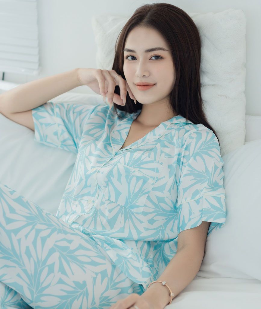  [Luxury] PJ Lụa Lá Xanh 