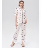  [LUXURY] Pijama Lụa In Trái Tim Nhỏ 