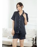  Pijama Ngắn Lụa Xanh Đen 