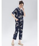  [LUXURY] Pijama Lụa In Ngựa Xanh 