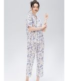  [LUXURY] Pijama Lụa In Bướm Trăng 