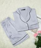  Pijama Ngắn Lụa Xám 