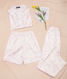  Combo Pijama Lụa In Lá Hồng Cao Cấp 