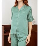  Pijama Lụa Xanh Matcha 