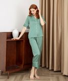  Pijama Lụa Xanh Matcha 