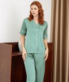  Pijama Lụa Xanh Matcha 