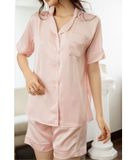  Pijama Ngắn  Lụa Hồng 