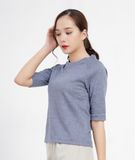  Áo thun cổ tròn nữ  Raglan tee tay lở 