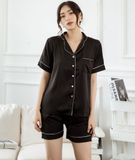  Pijama Ngắn Lụa Đen 