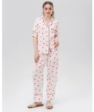  [LUXURY] Pijama Lụa In Trái Tim Nhỏ 