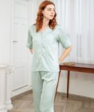  Pijama Lụa Xanh Mint 