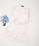  Combo Pijama Lụa In Lá Hồng Cao Cấp 