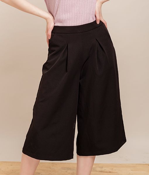 Quần lửng ống rộng Dan Cullotes Black