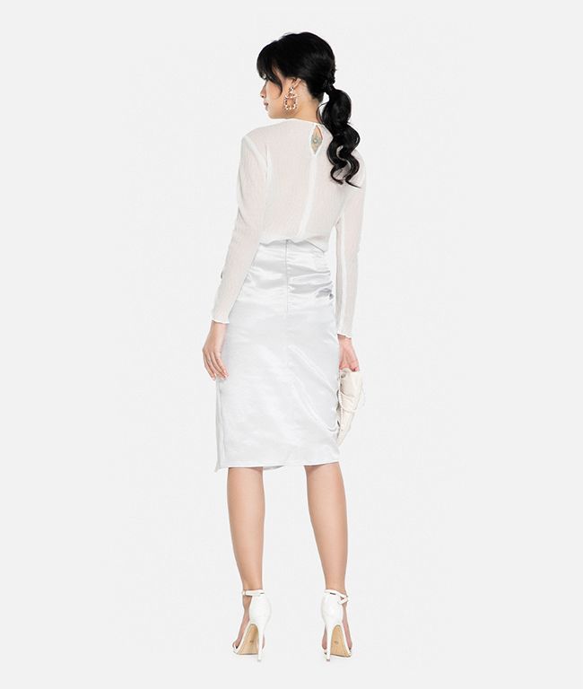Váy midi xẻ tà