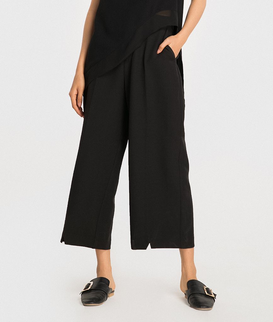 Quần culottes thô basic