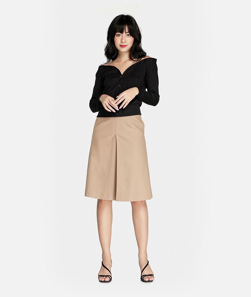 Áo cardigan phối lưới vai