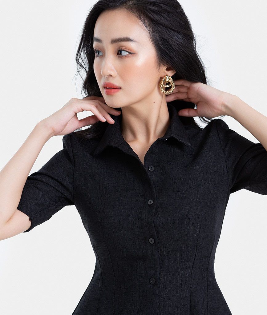 ĐẦM SƠMI VẢI BỐ