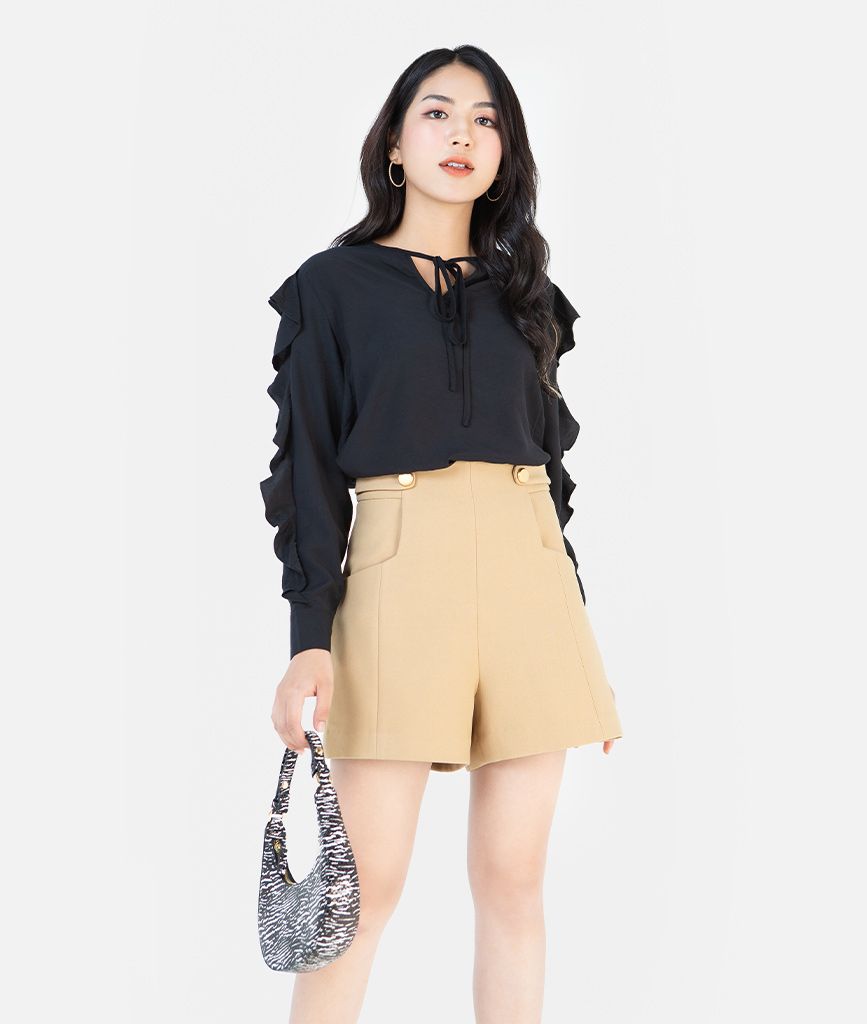 ÁO BÈO TAY NƠ CỔ
