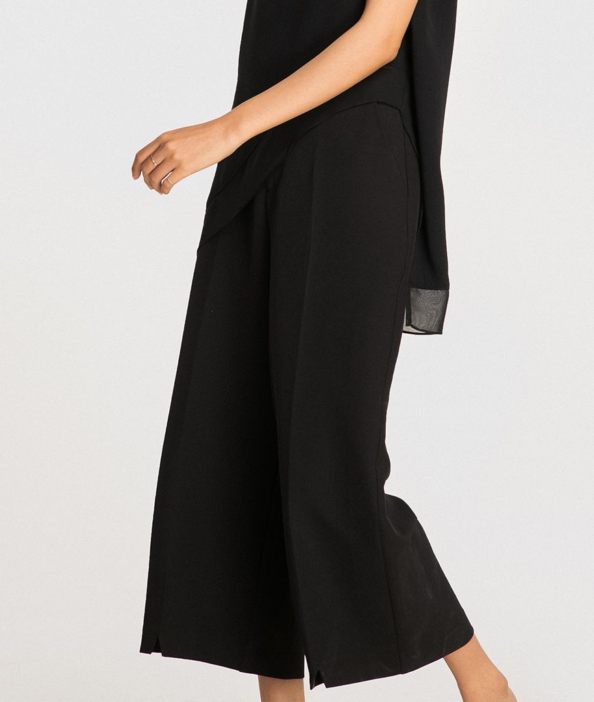 Quần culottes thô basic