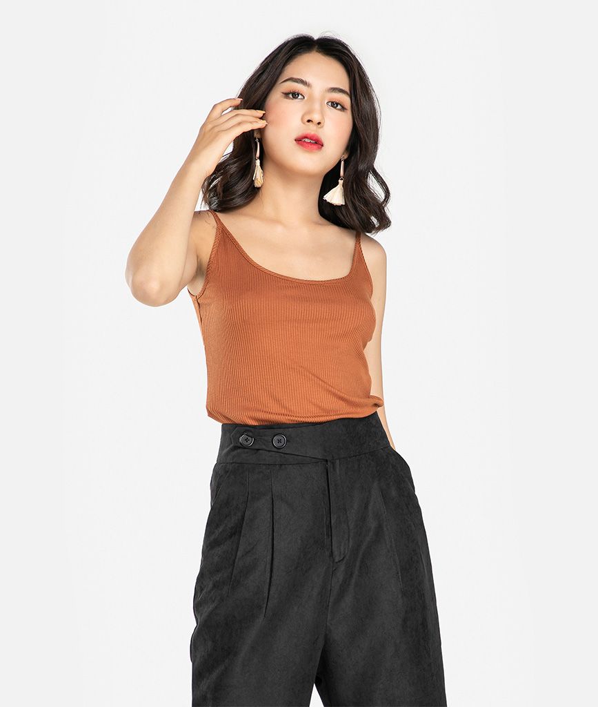 Quần baggy phối nút