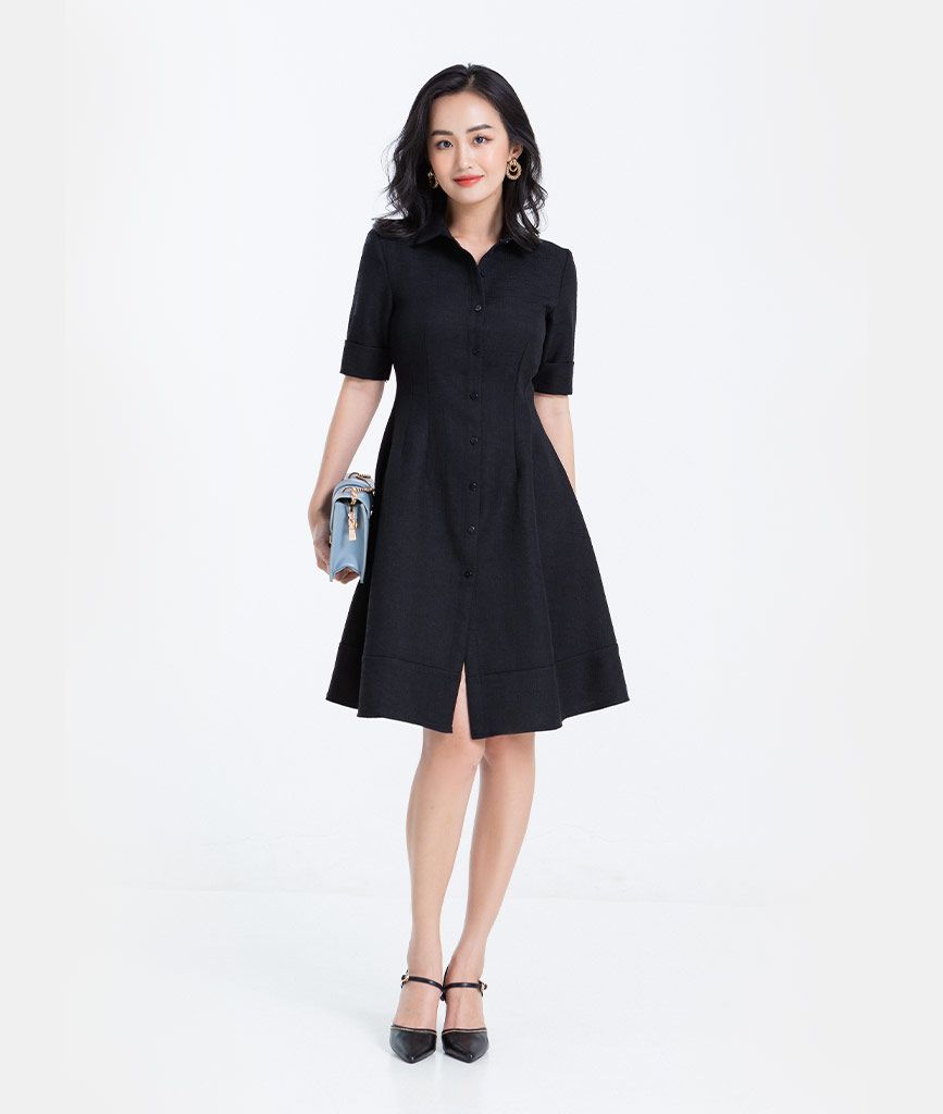 ĐẦM SƠMI VẢI BỐ